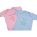 Personalised Embroidered Twins Slogan Vests Boxed Gift Set Any Text Any Combination